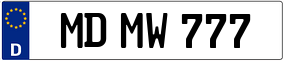Trailer License Plate